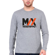 Load image into Gallery viewer, Max Verstappen Full Sleeves T-Shirt for Men-S(38 Inches)-Grey Melange-Ektarfa.online
