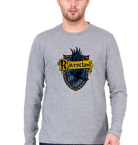 Ravenclaw Harry Potter Full Sleeves T-Shirt for Men-Grey Melange-Ektarfa.online