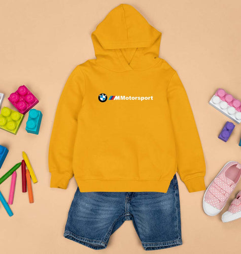 BMW Motorsport Kids Hoodie for Boy/Girl-Mustard Yellow-Ektarfa.online
