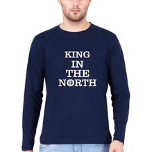 Load image into Gallery viewer, GOT Game Of Thrones King In The North Full Sleeves T-Shirt for Men-Navy Blue-Ektarfa.online
