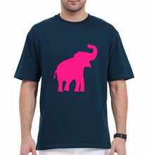 Load image into Gallery viewer, Pink Elephant Oversized T-Shirt for Men-Petrol Blue-Ektarfa.online
