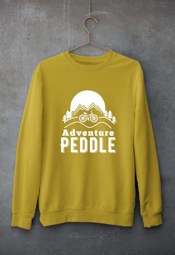 Cycling Adventure Unisex Sweatshirt for Men/Women-Mustard Yellow-Ektarfa.online
