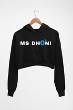 Load image into Gallery viewer, MS Dhoni Cricket Crop HOODIE FOR WOMEN-Mustard Yellow-Ektarfa.online
