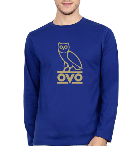 OVO Full Sleeves T-Shirt for Men-Royal Blue-Ektarfa.online
