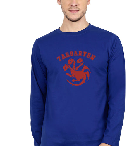 House Targaryen (GOT) Full Sleeves T-Shirt for Men-Royal Blue-Ektarfa.online
