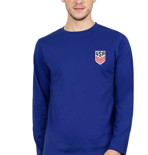 USA Football Full Sleeves T-Shirt for Men-Royal Blue-Ektarfa.online