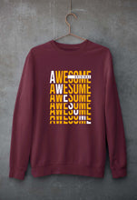 Load image into Gallery viewer, Awesome Unisex Sweatshirt for Men/Women-S(40 Inches)-Maroon-Ektarfa.online
