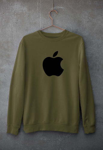 Apple Unisex Sweatshirt for Men/Women-Olive Green-Ektarfa.online