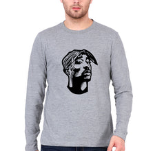 Load image into Gallery viewer, Tupac 2Pac Full Sleeves T-Shirt for Men-S(38 Inches)-Grey Melange-Ektarfa.online
