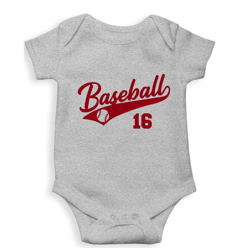 Baseball Kids Romper Kids Romper For Baby Boy/Girl-0-5 Months(18 Inches)-Grey-Ektarfa.online