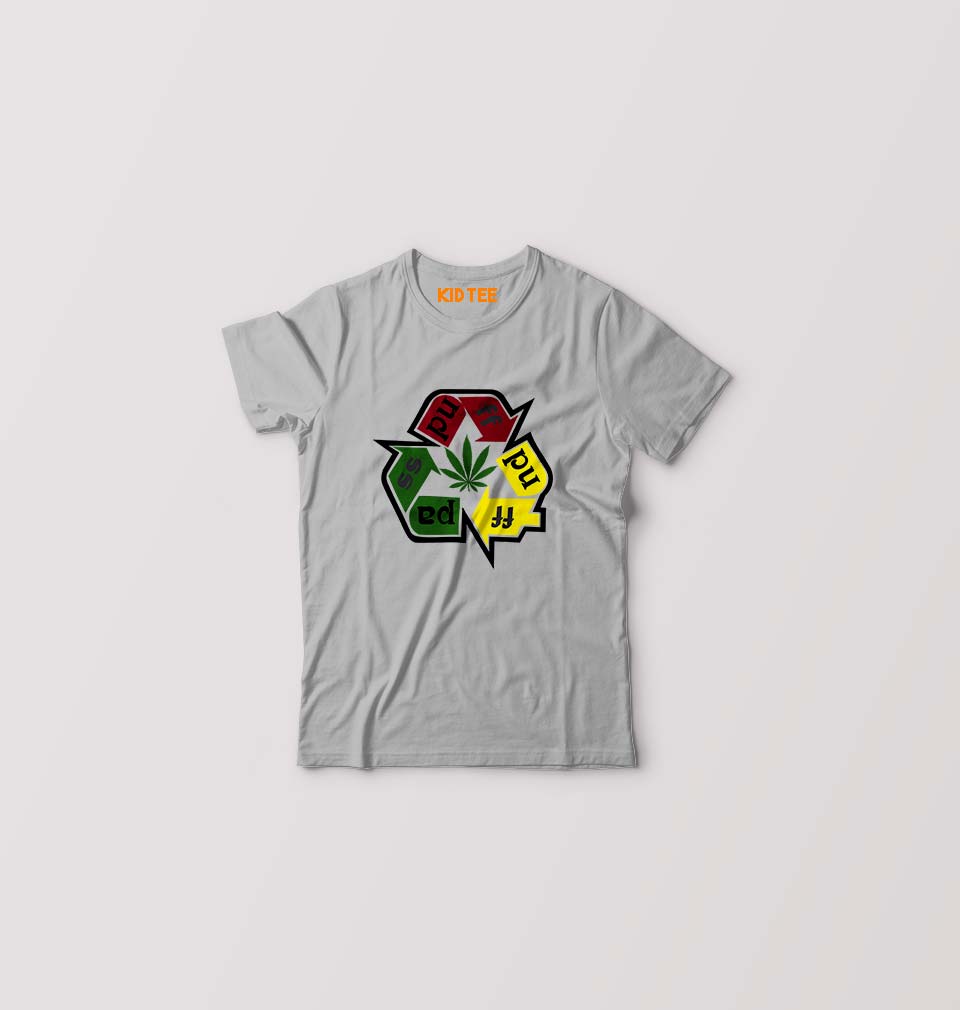 Weed Kids T-Shirt for Boy/Girl-0-1 Year(20 Inches)-Grey-Ektarfa.online