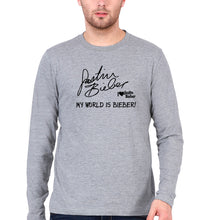 Load image into Gallery viewer, Justin Bieber Full Sleeves T-Shirt for Men-Grey Melange-Ektarfa.online
