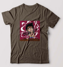 Load image into Gallery viewer, Monkey D. Luffy T-Shirt for Men-S(38 Inches)-Olive Green-Ektarfa.online

