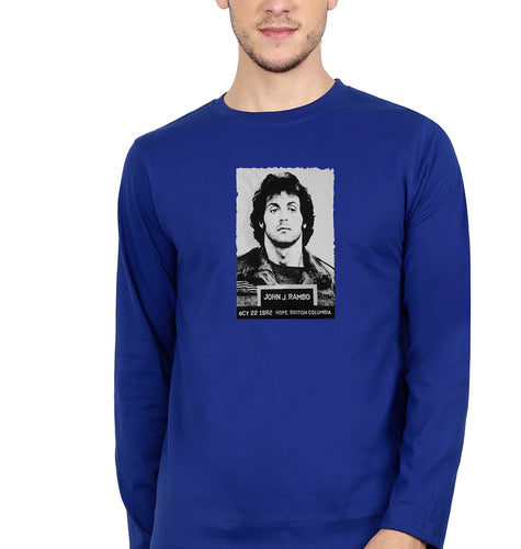 John Rambo Full Sleeves T-Shirt for Men-Royal Blue-Ektarfa.online