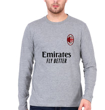 Load image into Gallery viewer, A.C. Milan 2021-22 Full Sleeves T-Shirt for Men-Grey Melange-Ektarfa.online
