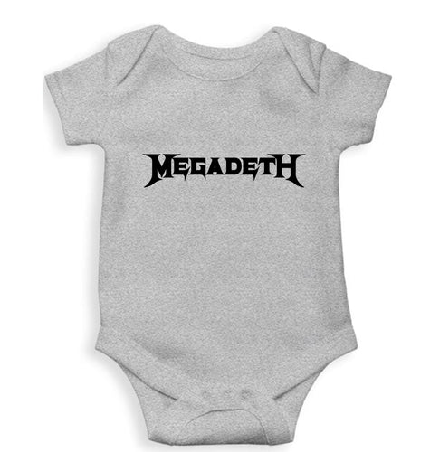 Megadeth Kids Romper For Baby Boy/Girl-0-5 Months(18 Inches)-Grey-Ektarfa.online