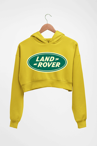 Land Rover Crop HOODIE FOR WOMEN-Mustard Yellow-Ektarfa.online