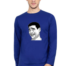 Load image into Gallery viewer, Yao Ming Face(Bitch Please) Full Sleeves T-Shirt for Men-Royal Blue-Ektarfa.online
