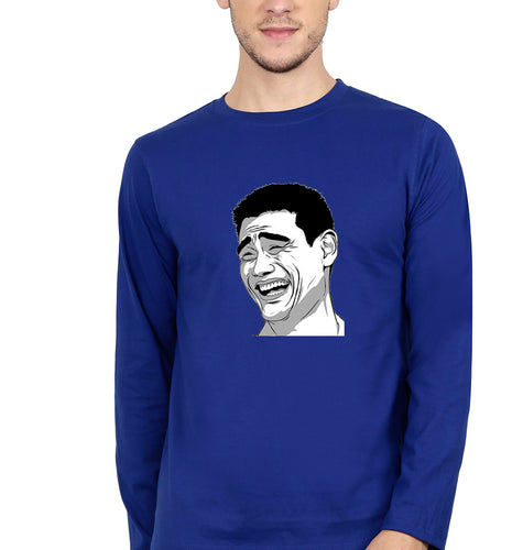 Yao Ming Face(Bitch Please) Full Sleeves T-Shirt for Men-Royal Blue-Ektarfa.online
