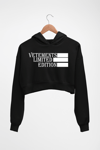 Vetements Crop HOODIE FOR WOMEN-Black-Ektarfa.online