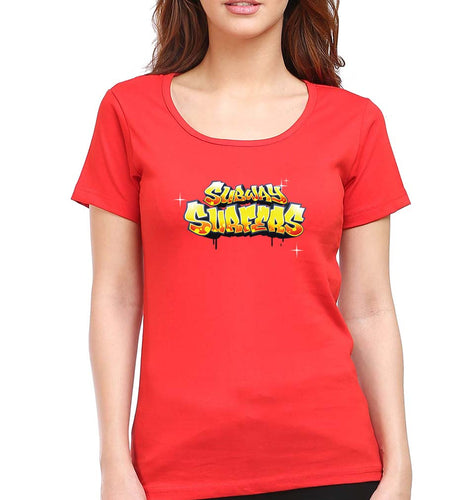 Subway Surfers T-Shirt for Women-Red-Ektarfa.online
