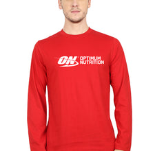 Load image into Gallery viewer, optimum nutrition (ON) Full Sleeves T-Shirt for Men-Red-Ektarfa.online
