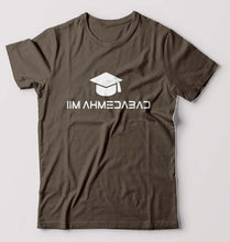 Load image into Gallery viewer, IIM A Ahmedabad T-Shirt for Men-S(38 Inches)-Olive Green-Ektarfa.online
