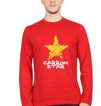 Load image into Gallery viewer, Carrom Star Full Sleeves T-Shirt for Men-Red-Ektarfa.online
