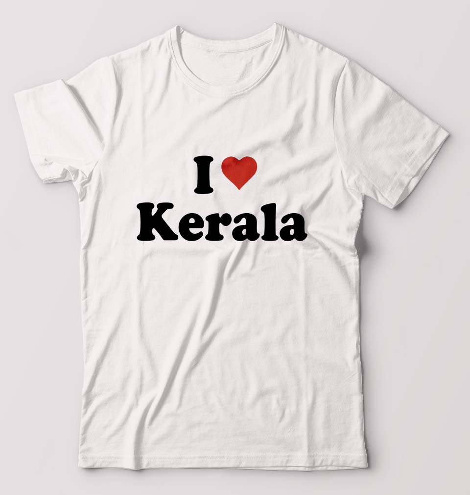 I Love Kerala T-Shirt for Men-White-Ektarfa.online