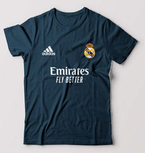 Load image into Gallery viewer, Real Madrid 2021-22 T-Shirt for Men-S(38 Inches)-Petrol Blue-Ektarfa.online
