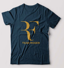 Load image into Gallery viewer, Roger Federer T-Shirt for Men-S(38 Inches)-Petrol Blue-Ektarfa.online
