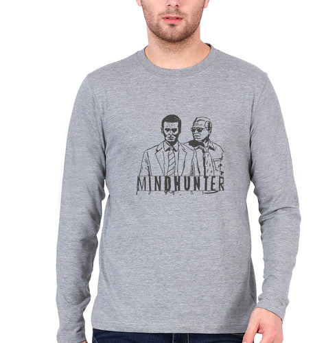 Mindhunter Full Sleeves T-Shirt for Men-Grey Melange-Ektarfa.online