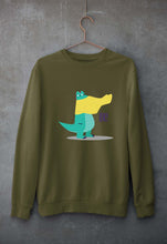 Load image into Gallery viewer, Crocodile Unisex Sweatshirt for Men/Women-Olive Green-Ektarfa.online
