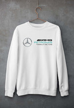 Load image into Gallery viewer, Mercedes AMG Petronas F1 Unisex Sweatshirt for Men/Women-S(40 Inches)-White-Ektarfa.online
