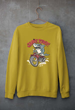 Load image into Gallery viewer, Shark Rider Unisex Sweatshirt for Men/Women-S(40 Inches)-Mustard Yellow-Ektarfa.online
