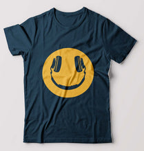 Load image into Gallery viewer, Emoji Headphone Music T-Shirt for Men-Petrol Blue-Ektarfa.online
