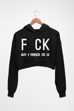 Load image into Gallery viewer, Naughty Offensive Crop HOODIE FOR WOMEN-Black-Ektarfa.online
