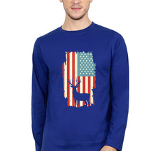 Load image into Gallery viewer, Deer Full Sleeves T-Shirt for Men-ROYAL BLUE-Ektarfa.online
