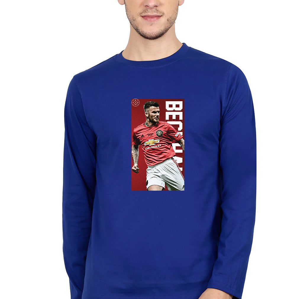 David Beckham Full Sleeves T-Shirt for Men-Royal Blue-Ektarfa.online