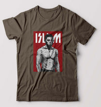 Load image into Gallery viewer, Islam Makhachev T-Shirt for Men-Olive Green-Ektarfa.online
