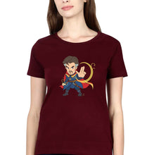 Load image into Gallery viewer, Doctor Strange Superhero T-Shirt for Women-XS(32 Inches)-Maroon-Ektarfa.online
