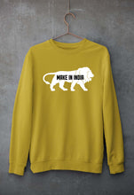 Load image into Gallery viewer, Make in India Unisex Sweatshirt for Men/Women-Mustard Yellow-Ektarfa.online
