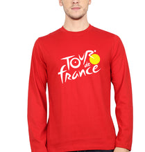 Load image into Gallery viewer, Tour de France Full Sleeves T-Shirt for Men-S(38 Inches)-Red-Ektarfa.online
