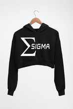 Load image into Gallery viewer, Sigma Crop HOODIE FOR WOMEN-Black-Ektarfa.online
