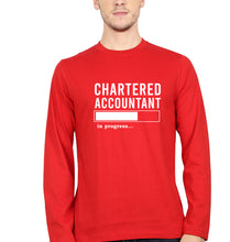 Load image into Gallery viewer, Chartered Accountants(CA) In Progress Full Sleeves T-Shirt for Men-S(38 Inches)-Red-Ektarfa.online
