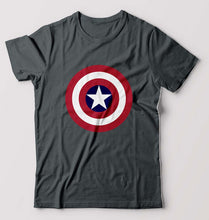 Load image into Gallery viewer, Captain America T-Shirt for Men-S(38 Inches)-Steel grey-Ektarfa.online
