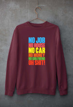 Load image into Gallery viewer, Oh Shit Funny Unisex Sweatshirt for Men/Women-S(40 Inches)-Maroon-Ektarfa.online
