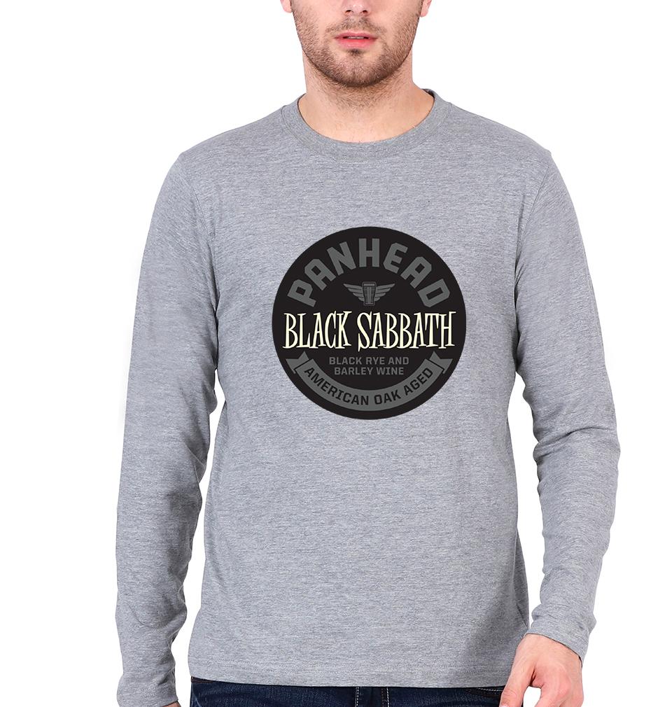 Black Sabbath Full Sleeves T-Shirt for Men-S(38 Inches)-Grey Melange-Ektarfa.online