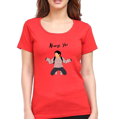 Louis Tomlinson T-Shirt for Women-Red-Ektarfa.online