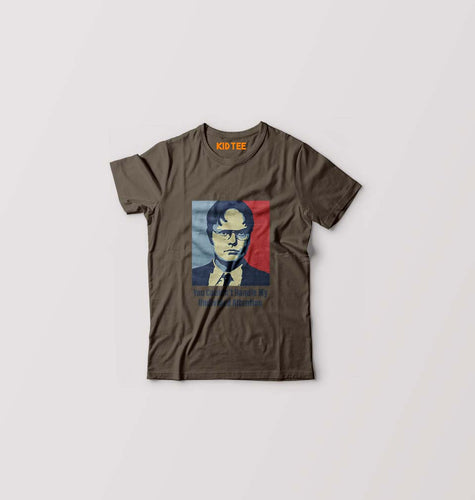 Dwight Schrute T-Shirt for Boy/Girl-Olive Green-Ektarfa.online